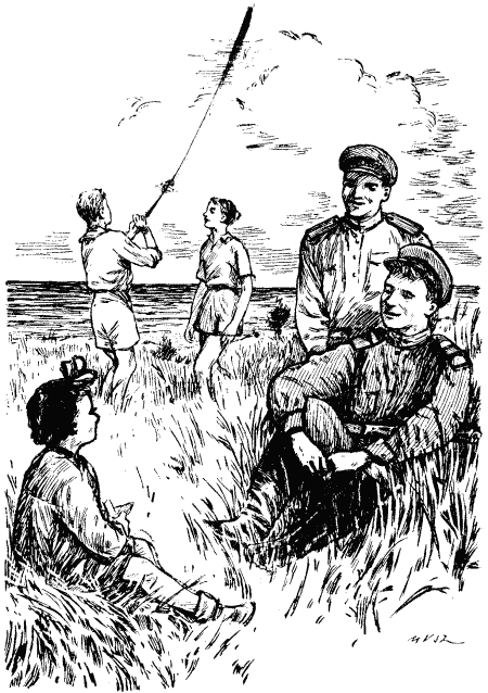 Пограничники, два мальчика и собака Марс i_003.png