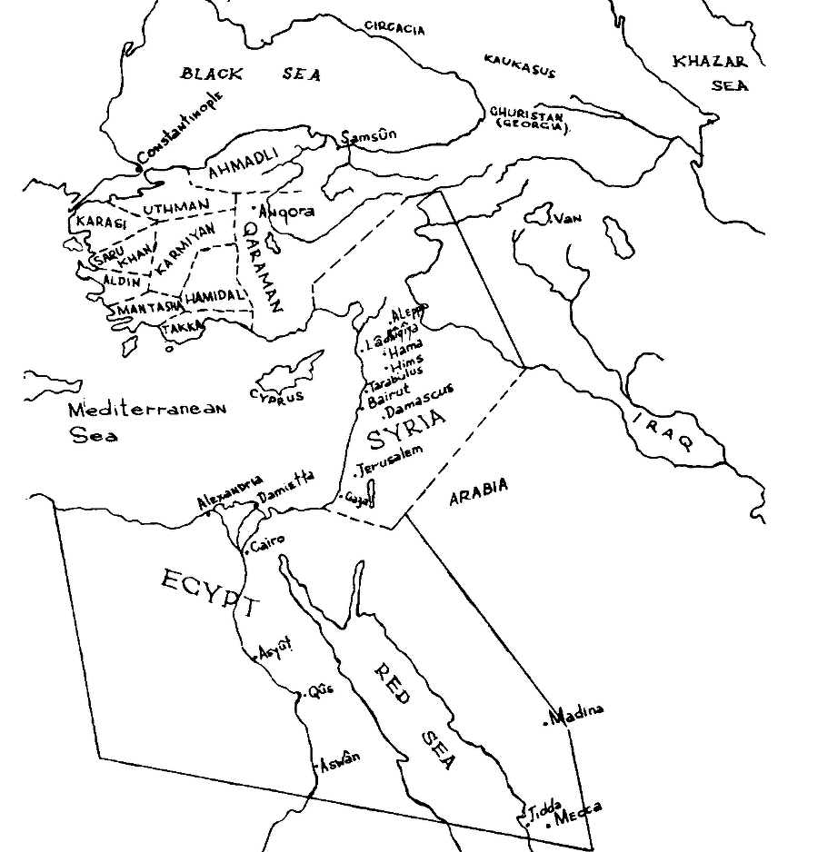 Черкесские мамлюки map.png