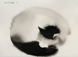 Кошка. Ночь. И я...