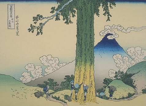 24 вида горы Фудзи кисти Хокусая (илл) _11Mishima.jpg
